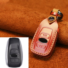 Load image into Gallery viewer, For Subaru Car Cowhide Leather Key Protective Cover Key Case, For Subaru