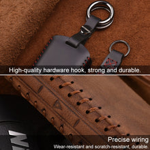 Load image into Gallery viewer, For Volvo Single Slit Style Car Cowhide Leather Key Protective Cover Key Case, For Volvo Single Slit Style
