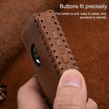 Load image into Gallery viewer, For Volvo Single Slit Style Car Cowhide Leather Key Protective Cover Key Case, For Volvo Single Slit Style
