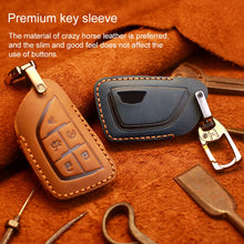 Load image into Gallery viewer, For Cadillac New Style Car Cowhide Leather Key Protective Cover Key Case, For Cadillac