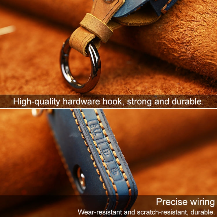 For Mazda New Style Car Cowhide Leather Key Protective Cover Key Case, For Mazda New Style
