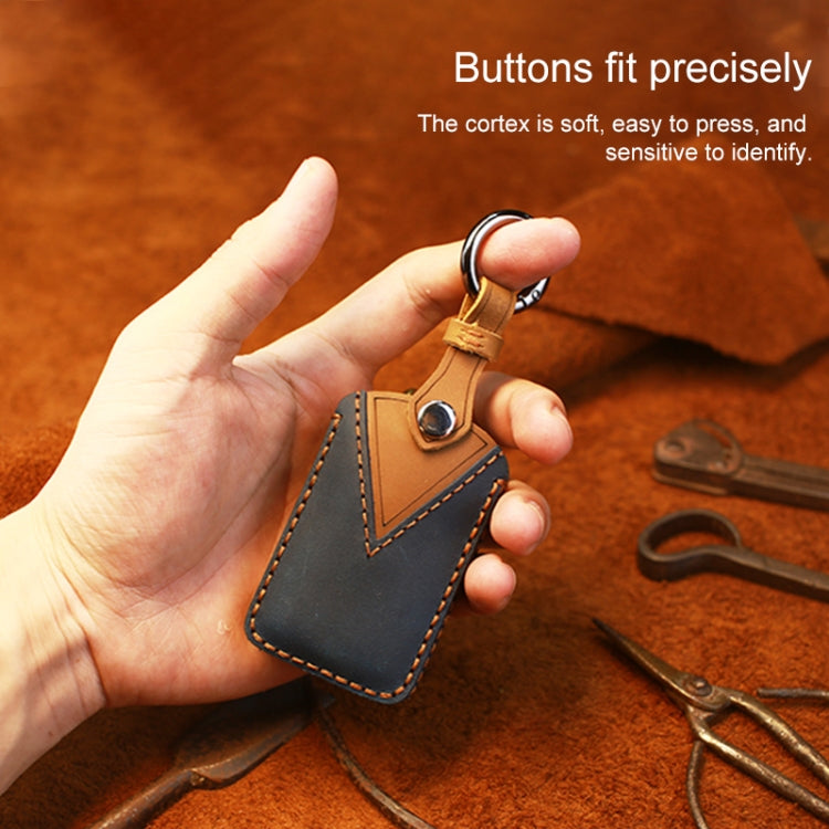 For Mazda New Style Car Cowhide Leather Key Protective Cover Key Case, For Mazda New Style