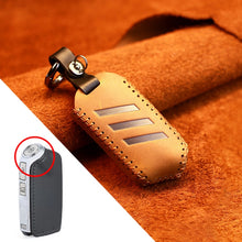 Load image into Gallery viewer, For Kia Car Cowhide Leather Key Protective Cover Key Case, Round Version, For Kia, Round Version