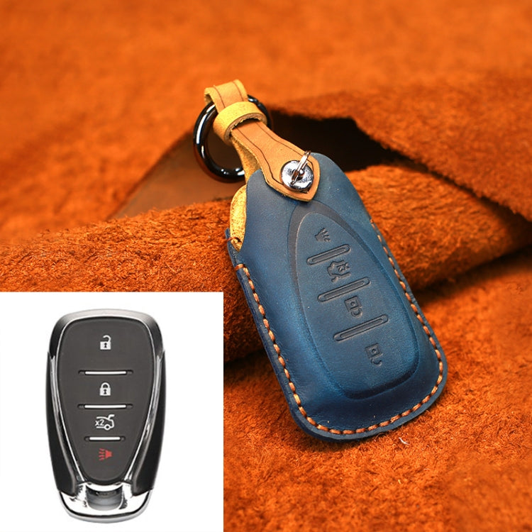 For Chevrolet Car Cowhide Leather Key Protective Cover Key Case, Four Keys Version, For Chevrolet, Four Keys Version