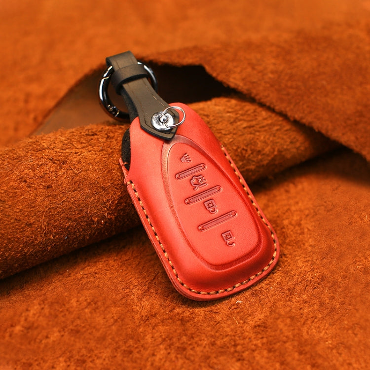 For Chevrolet Car Cowhide Leather Key Protective Cover Key Case, Four Keys Version, For Chevrolet, Four Keys Version