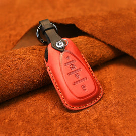 For Chevrolet Car Cowhide Leather Key Protective Cover Key Case, Four Keys Version, For Chevrolet, Four Keys Version