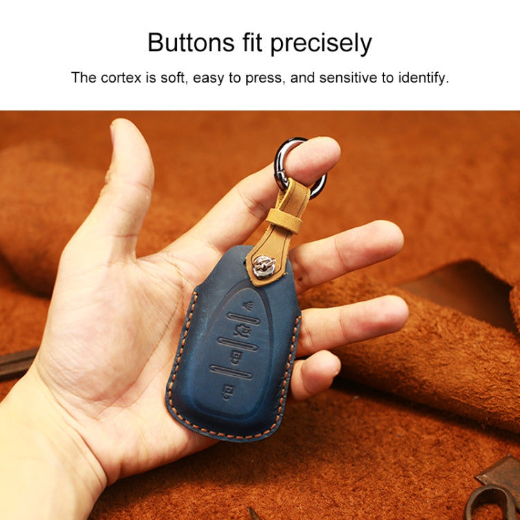 For Chevrolet Car Cowhide Leather Key Protective Cover Key Case, Four Keys Version, For Chevrolet, Four Keys Version