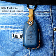Load image into Gallery viewer, For Chevrolet Car Cowhide Leather Key Protective Cover Key Case, Four Keys Version, For Chevrolet, Four Keys Version