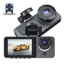 Load image into Gallery viewer, A2 Triple Lens Car Dash Camera Driving Recorder, A2 (Black), A2 (Gold)