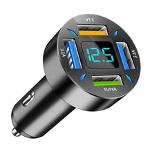 Load image into Gallery viewer, 4 in 1 USB 66W Digital Display Car Super Fast Charger, 66W