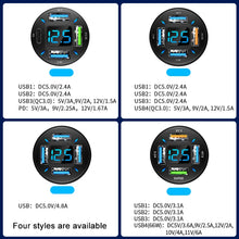 Load image into Gallery viewer, 4 in 1 USB 66W Digital Display Car Super Fast Charger, 66W