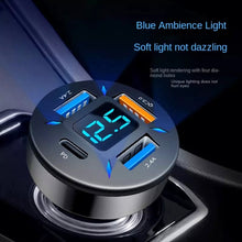 Load image into Gallery viewer, 4 in 1 USB 66W Digital Display Car Super Fast Charger, 66W