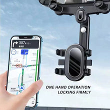 Load image into Gallery viewer, Snap-on Rearview Mirror Car Phone Holder In-Car Navigation Bracket, Snap-on Rearview Mirror Phone Holder