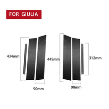 Load image into Gallery viewer, For Alfa Romeo Giulia Carbon Fiber Car B / C / Middle Pillar Door Window Decorative Sticker,Left and Right Drive Universal, Door Window