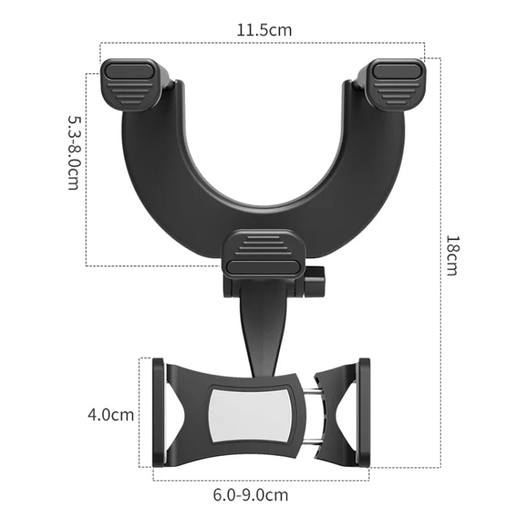 Car Rearview Mirror Phone Holder Universal Navigation Bracket, Rearview Mirror Phone Holder