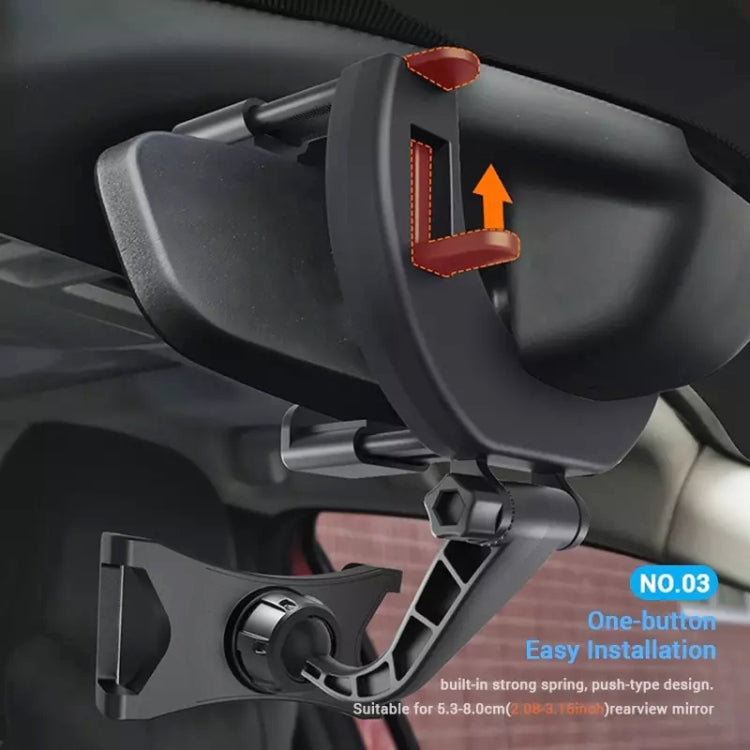 Car Rearview Mirror Phone Holder Universal Navigation Bracket, Rearview Mirror Phone Holder
