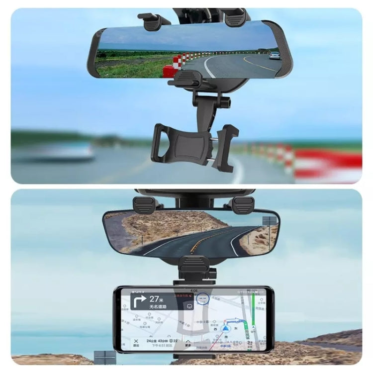 Car Rearview Mirror Phone Holder Universal Navigation Bracket, Rearview Mirror Phone Holder