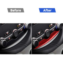 Load image into Gallery viewer, Car Carbon Fiber Air Conditioning Adjustment Panel Decorative Strip for Nissan 370Z / Z34 2009-, Left and Right Drive Universal, 2 in 1 Air Conditioning Adjustment Panel