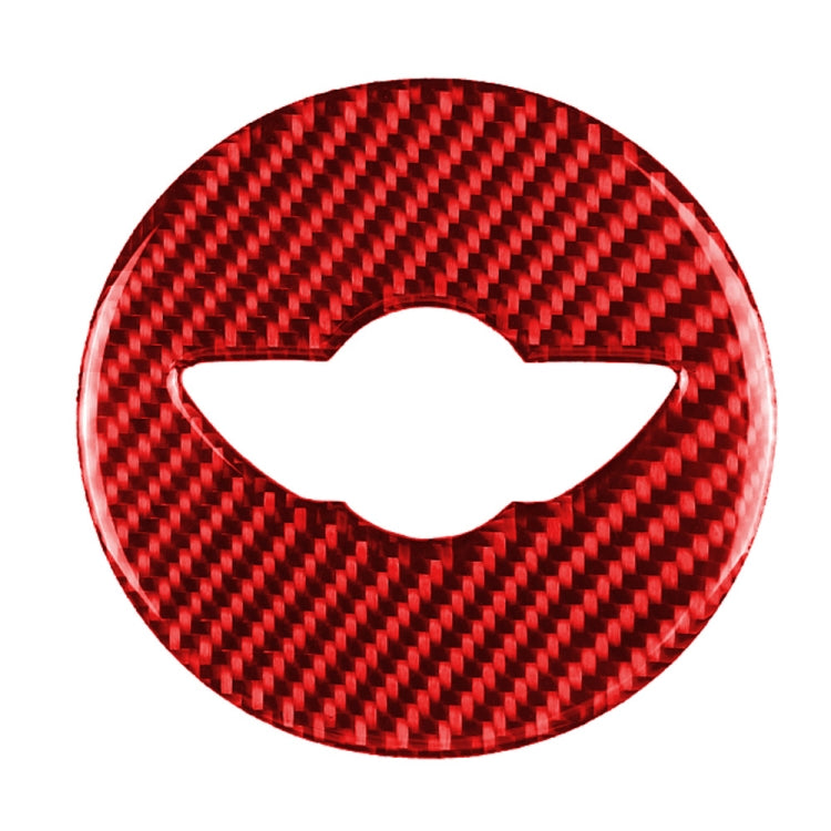 Car Carbon Fiber Steering Wheel Logo Decorative Sticker for BMW Mini Cooper Countryman F60 F55 F56, Left and Right Drive Universal, Steering Wheel Logo F