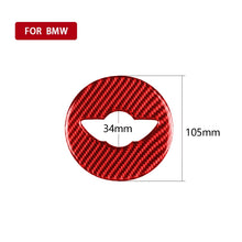 Load image into Gallery viewer, Car Carbon Fiber Steering Wheel Logo Decorative Sticker for BMW Mini Cooper Countryman F60 F55 F56, Left and Right Drive Universal, Steering Wheel Logo F