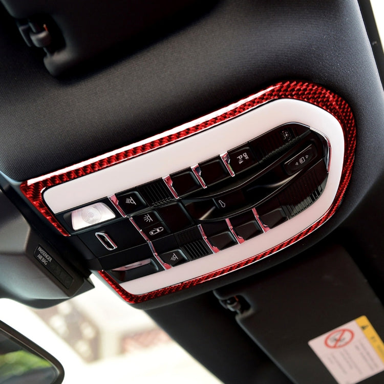 Car Carbon Fiber Dome Light Panel Decorative Sticker for Porsche Macan 2014-2021, Left and Right Drive Universal, Dome Light Panel