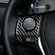 Load image into Gallery viewer, Car Carbon Fiber Steering Wheel Button Frame Decorative Sticker for Toyota Corolla / Levin 2014-2018, Left and Right Drive Universal, Steering Wheel Button Frame