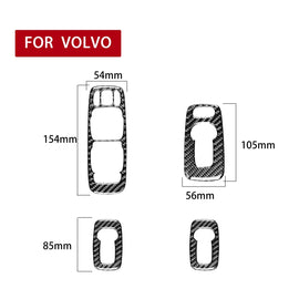 Car Carbon Fiber Window Lift B Decorative Sticker for Volvo XC90 2008-2014, Left Drive, Window Lift B, Left Drive