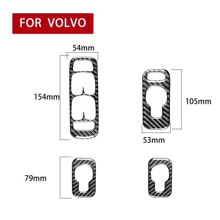 Car Carbon Fiber Window Lift A Decorative Sticker for Volvo XC90 2003-2007, Left Drive, Window Lift A, Left Drive