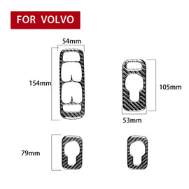 Car Carbon Fiber Window Lift A Decorative Sticker for Volvo XC90 2003-2007, Left Drive, Window Lift A, Left Drive