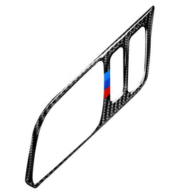 Car Carbon Fiber Inner Door Handle 3-color Decorative Sticker for BMW G01 X3 2018-2020 / G02 X4 2019-2020, Left Drive, Inner Door Handle 3-color