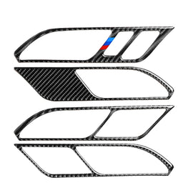 Car Carbon Fiber Inner Door Handle 3-color Decorative Sticker for BMW G01 X3 2018-2020 / G02 X4 2019-2020, Left Drive, Inner Door Handle 3-color