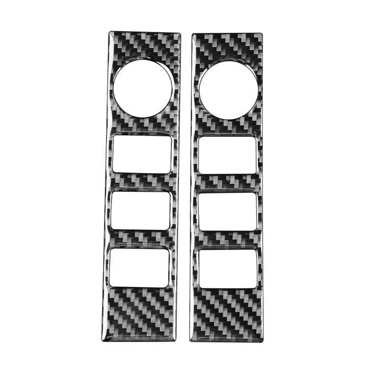 2 PCS / Set Carbon Fiber Car Central Control Volume Switch Decorative Sticker for Toyota Tundra 2014-2018, Left Right Driving Universal, Central Control Volume Switch