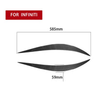 Load image into Gallery viewer, 2 PCS / Set Carbon Fiber Car Lamp Eyebrow Decorative Sticker for Infiniti Q50 2014-2019, Drop Glue Version, For Infiniti Q50 2014-2019