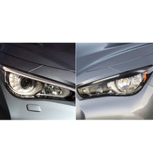 Load image into Gallery viewer, 2 PCS / Set Carbon Fiber Car Lamp Eyebrow Decorative Sticker for Infiniti Q50 2014-2019, Drop Glue Version, For Infiniti Q50 2014-2019