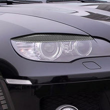 Load image into Gallery viewer, 2 PCS / Set Carbon Fiber Car Lamp Eyebrow Decorative Sticker for BMW E71/X6 2008-2014, Drop Glue Version, For BMW E71/X6 2008-2014