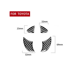 Load image into Gallery viewer, 4 PCS / Set Carbon Fiber Car Front Middle Net Logo Decorative Sticker for Toyota 4Runner 2010-2020, Front Middle Net Logo