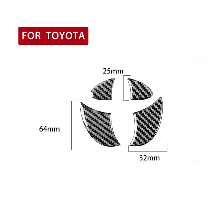 4 PCS / Set Carbon Fiber Car Tailgate Logo Decorative Sticker for Toyota 4Runner 2010-2020, Tailgate Logo