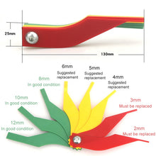Load image into Gallery viewer, Car Brake Pad Scale Ruler Thickness Measuring Tool, Car Brake Pad Scale Ruler