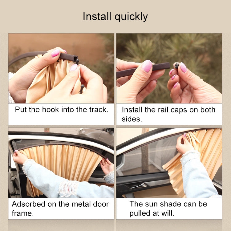 4 in 1 Car Auto Sunshade Curtains Windshield Cover Set