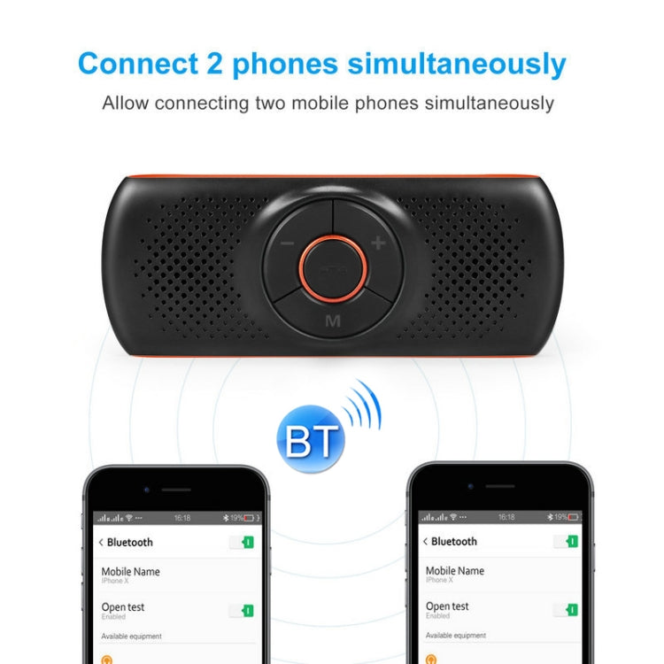 T826 Car Bluetooth Wireless MP3 Player FM Player for Sun Visor, T826