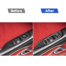 Load image into Gallery viewer, Carbon Fiber Car Window Lift Set Decorative Sticker for Dodge Challenger 2015 to Now, Left Driving, Window Lift Set