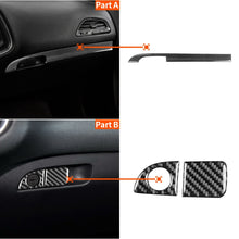 Load image into Gallery viewer, Carbon Fiber Car Co-pilot Storage Box Set Decorative Sticker for Dodge Challenger 2015 to Now, Left Driving, Co-pilot Storage Box Set