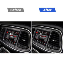 Load image into Gallery viewer, Carbon Fiber Car Central Control Instrument Large Panel Decorative Sticker for Dodge Challenger 2015 to Now, Left Driving, Central Control Instrument Large Panel