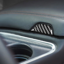 Load image into Gallery viewer, Carbon Fiber Car Central Control Armrest Storage Button Decorative Sticker for Dodge Challenger 2015 to Now, Left Driving, Central Control Armrest Storage Button