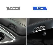 Load image into Gallery viewer, Carbon Fiber Car Central Control Armrest Storage Button Decorative Sticker for Dodge Challenger 2015 to Now, Left Driving, Central Control Armrest Storage Button