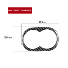 Load image into Gallery viewer, Carbon Fiber Car Rear Handrail Cup Holder Decorative Sticker for Dodge Challenger 2015 to Now, Left Driving, Rear Handrail Cup Holder