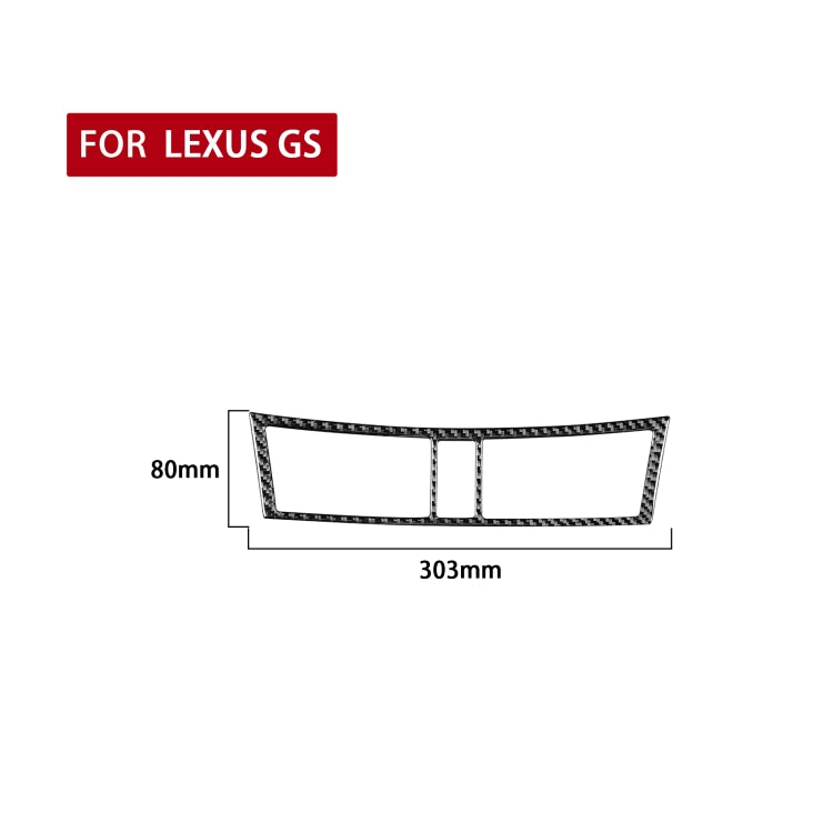 Carbon Fiber Car Central Control Air Outlet Decorative Sticker for Lexus GS 2006-2011,Left and Right Drive Universal, Central Control Air Outlet