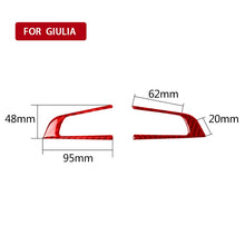 Load image into Gallery viewer, 2 PCS / Set Carbon Fiber Car Steering Wheel Button Panel Decorative Sticker for Alfa Romeo Giulia 2017-2019,Left and Right Drive Universal, Steering Wheel Button Panel