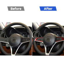 Load image into Gallery viewer, 2 PCS / Set Carbon Fiber Car Steering Wheel Button Panel Decorative Sticker for Alfa Romeo Giulia 2017-2019,Left and Right Drive Universal, Steering Wheel Button Panel