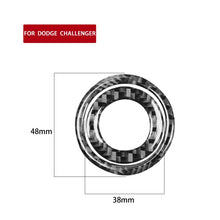 Load image into Gallery viewer, 2 PCS / Set Carbon Fiber Car Ignition Switch Decorative Sticker for Dodge Challenger 2015 to Now, Left Driving, Ignition Switch